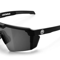 Heat Wave Future Tech Sunglasses: Black Frame/Silver Lens Z87+ - HardHatGear