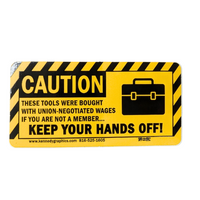 'Keep Your Hands Off' Hard Hat Sticker #S07