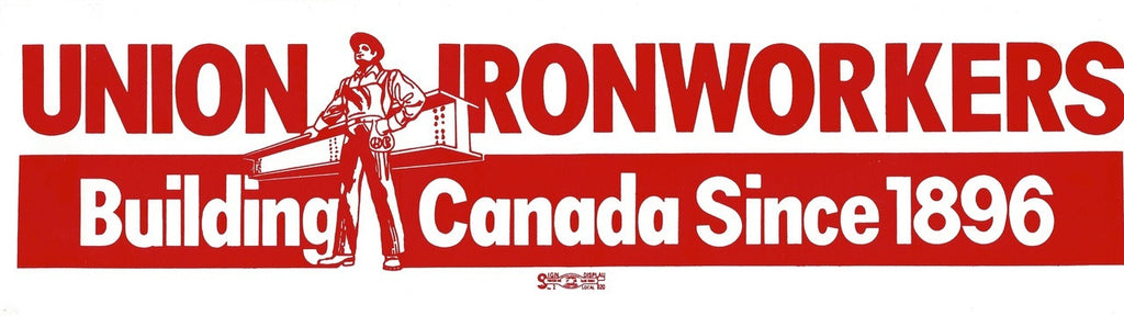 Union Ironworkers Building Canada Bumper Sticker #IW16C